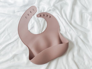 Dusty Pink Silicone Bib