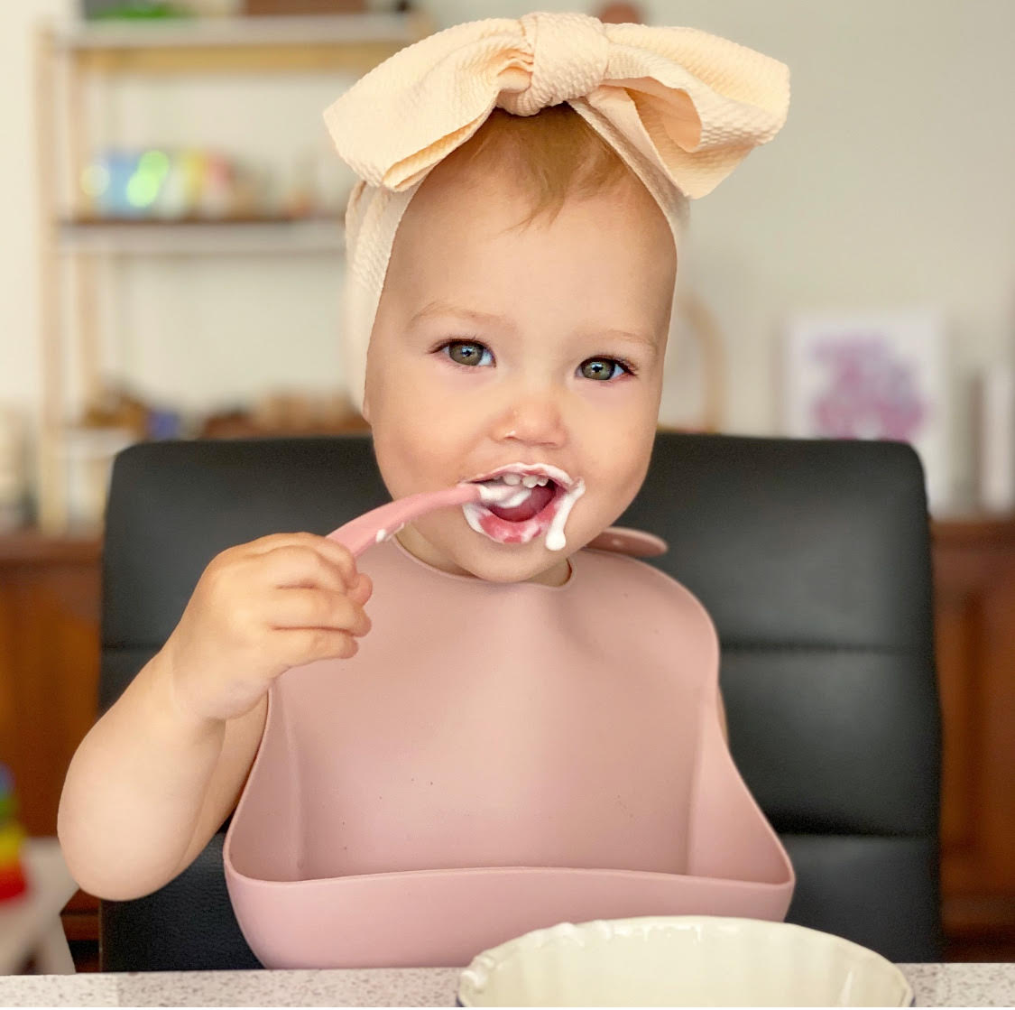 Dusty Pink Silicone Bib