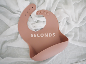 SECONDS Dusty Pink Silicone Bib